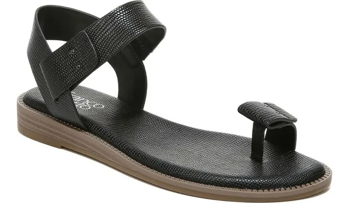 Flat Sandals Women Franco Sarto Franco Geranio Sandal Black Snake Print Faux Leather Flat Sandals Women Franco Sarto Franco Geranio Sandal Black Snake Print Faux Leather