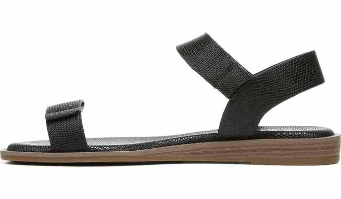 Flat Sandals Women Franco Sarto Franco Geranio Sandal Black Snake Print Faux Leather