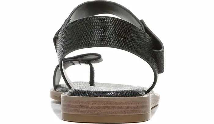 Flat Sandals Women Franco Sarto Franco Geranio Sandal Black Snake Print Faux Leather