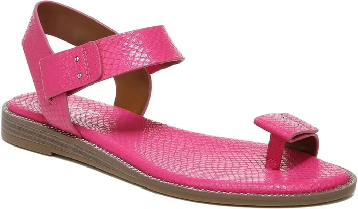 Flat Sandals Women Franco Sarto Franco Geranio Sandal Fushcia Snake Faux Leather Flat Sandals Women Franco Sarto Franco Geranio Sandal Fushcia Snake Faux Leather