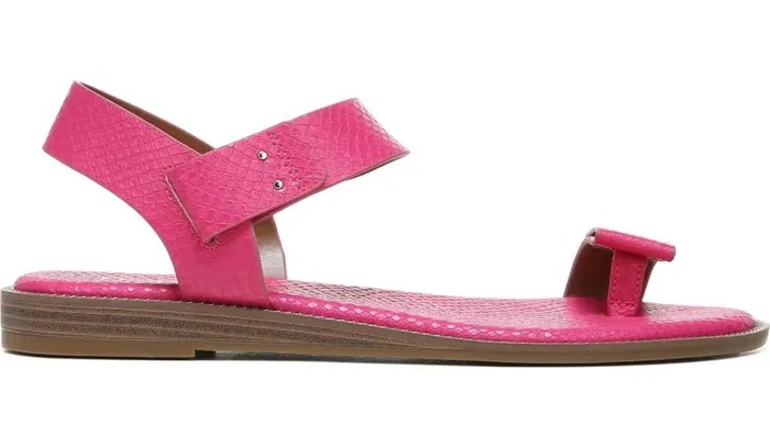 Flat Sandals Women Franco Sarto Franco Geranio Sandal Fushcia Snake Faux Leather