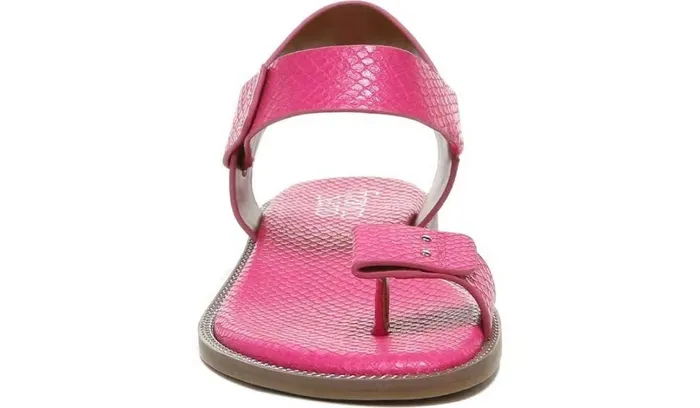 Flat Sandals Women Franco Sarto Franco Geranio Sandal Fushcia Snake Faux Leather