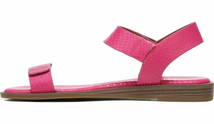 Flat Sandals Women Franco Sarto Franco Geranio Sandal Fushcia Snake Faux Leather
