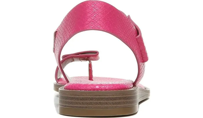 Flat Sandals Women Franco Sarto Franco Geranio Sandal Fushcia Snake Faux Leather