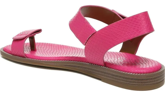 Flat Sandals Women Franco Sarto Franco Geranio Sandal Fushcia Snake Faux Leather
