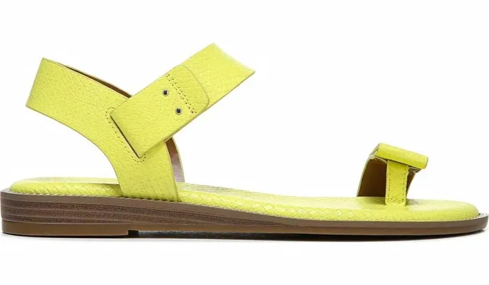 Flat Sandals Women Franco Sarto Franco Geranio Sandal Limeade Snake Faux Leather