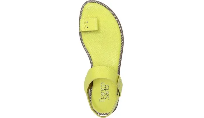 Flat Sandals Women Franco Sarto Franco Geranio Sandal Limeade Snake Faux Leather