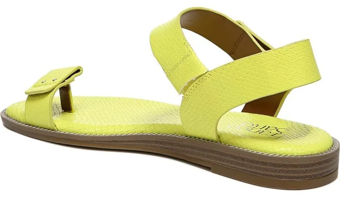 Flat Sandals Women Franco Sarto Franco Geranio Sandal Limeade Snake Faux Leather