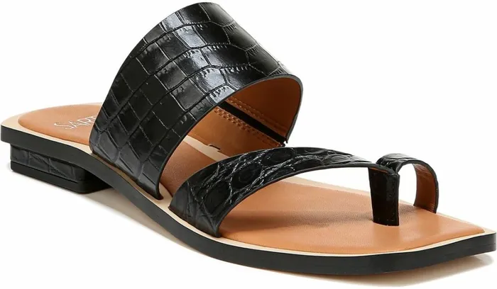Flat Sandals Women Franco Sarto Sarto Ediana Sandal Black Leather