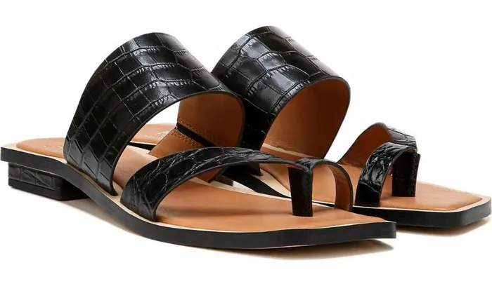 Flat Sandals Women Franco Sarto Sarto Ediana Sandal Black Leather Flat Sandals Women Franco Sarto Sarto Ediana Sandal Black Leather