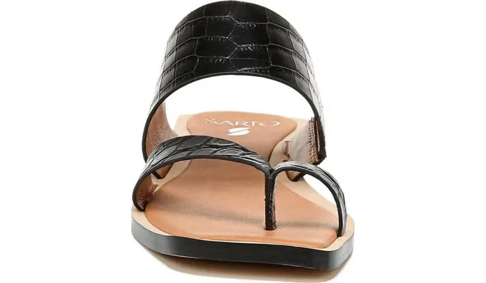 Flat Sandals Women Franco Sarto Sarto Ediana Sandal Black Leather Flat Sandals Women Franco Sarto Sarto Ediana Sandal Black Leather