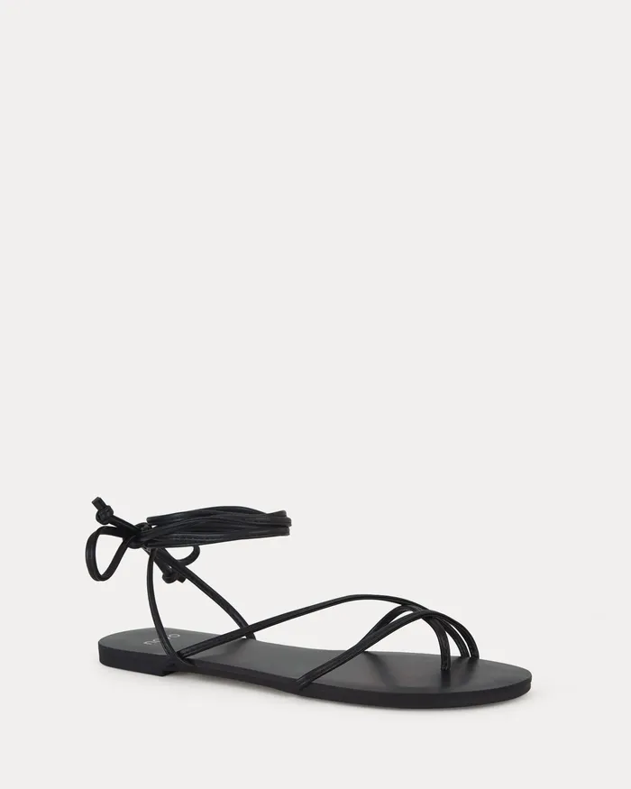Flat Sandals Women NOVO Shoes TRIESTE BLACK Sandals