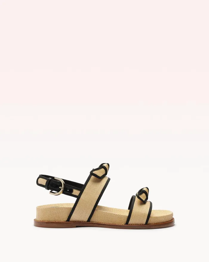 Flats Women Alexandre Birman Grosgrain Raffia Sport Sandal Natural