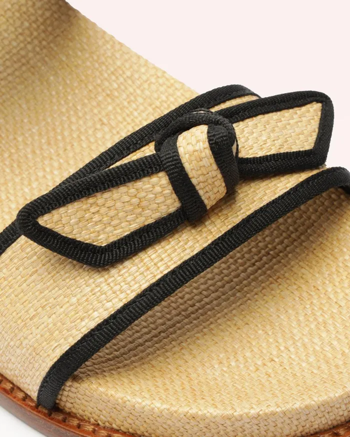 Flats Women Alexandre Birman Grosgrain Raffia Sport Sandal Natural