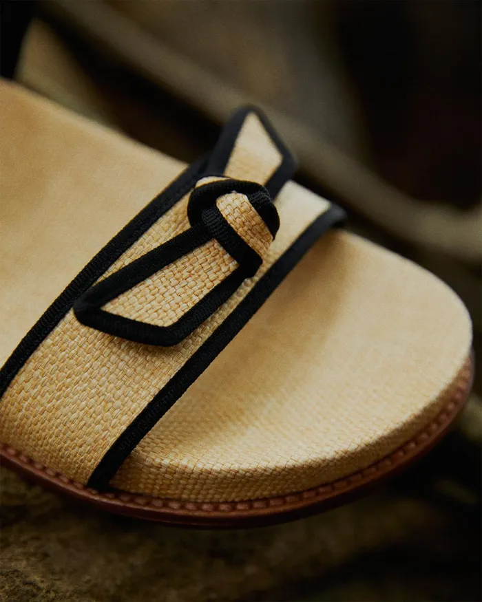 Flats Women Alexandre Birman Grosgrain Raffia Sport Sandal Natural