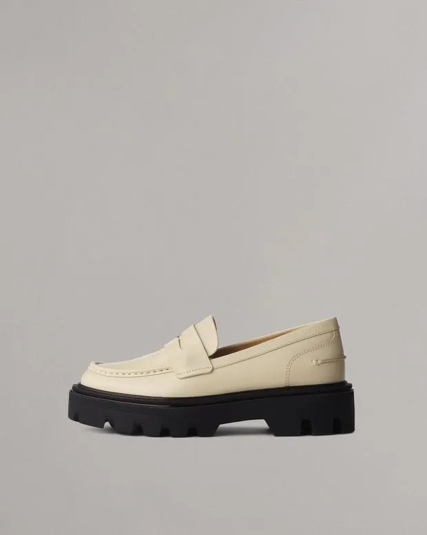 Flats Women Rag and Bone Quinn Leather Loafer Greige