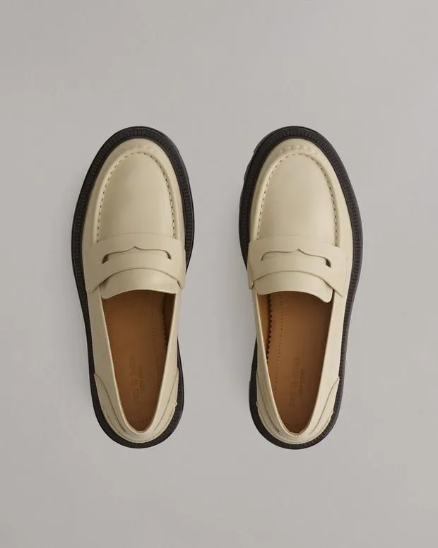 Flats Women Rag and Bone Quinn Leather Loafer Greige