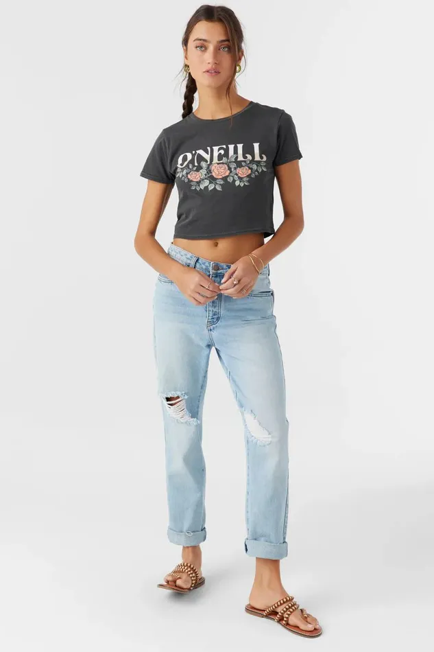 FLOWER VINEZ TEE Washed Black Women O039NEILL Clothing