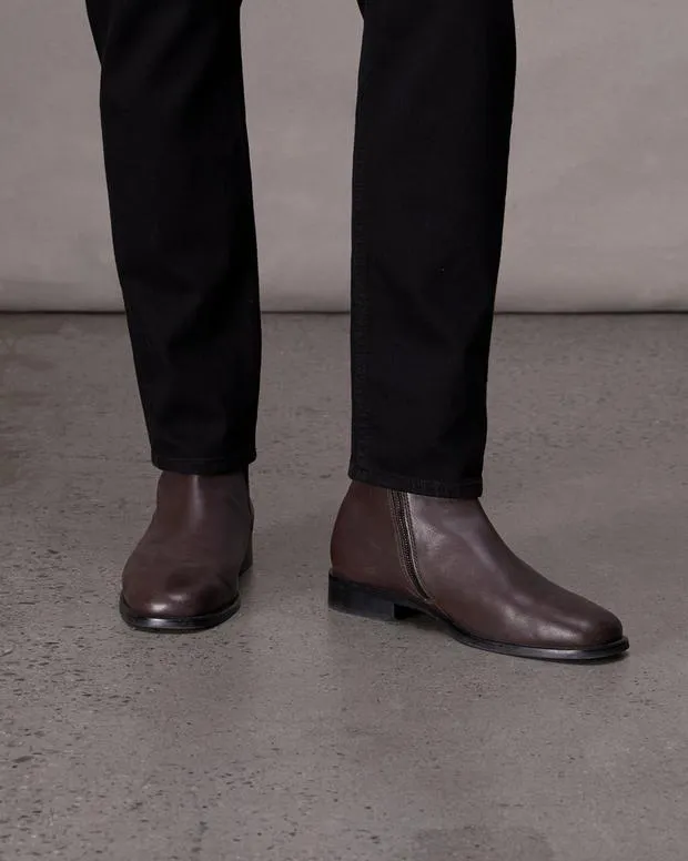 Footwear Men Rag and Bone Enzo Leather Boot Dark Espresso