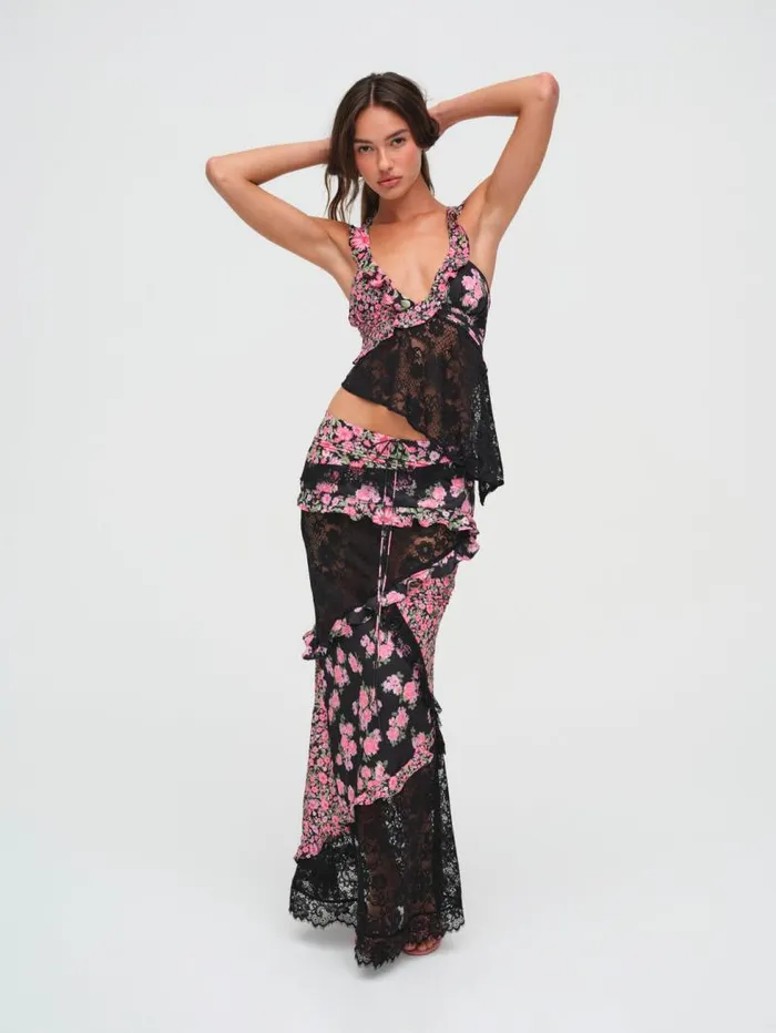 For Love and Lemons Bottoms Rosalyn Maxi Skirt Black 8211 Women For Love and Lemons Bottoms Rosalyn Maxi Skirt Black 8211 Women
