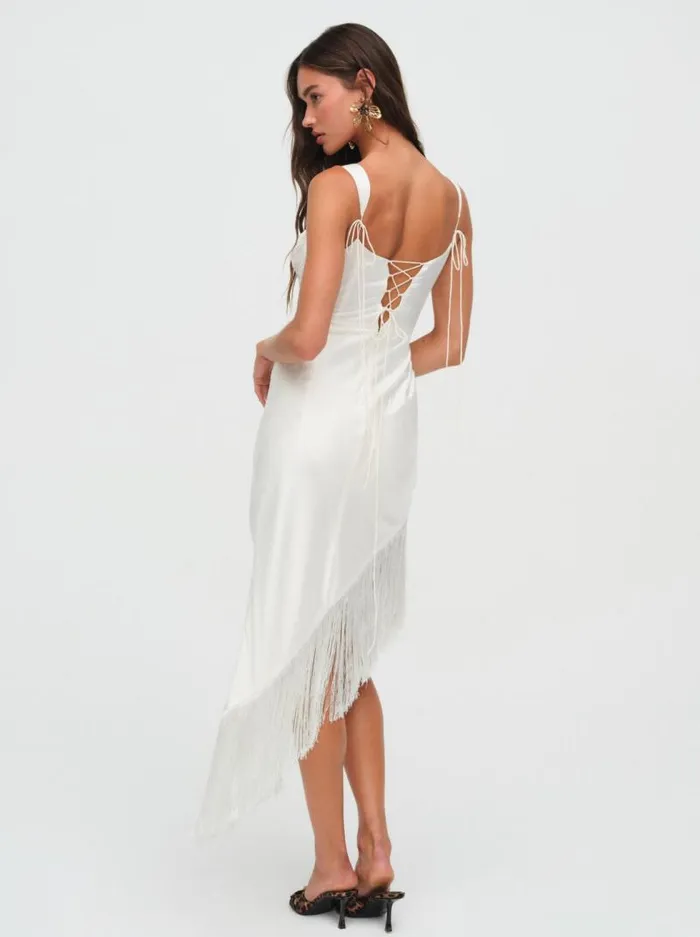 For Love and Lemons Dresses Anisa Fringe Midi Dress Ivory 8211 Women For Love and Lemons Dresses Anisa Fringe Midi Dress Ivory 8211 Women