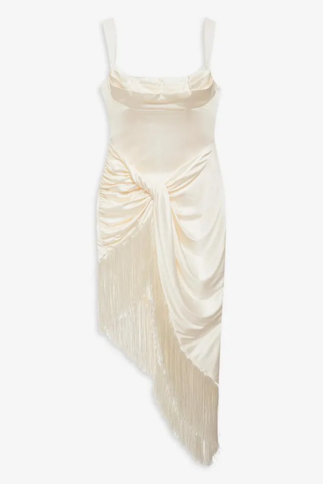 For Love and Lemons Dresses Anisa Fringe Midi Dress Ivory 8211 Women For Love and Lemons Dresses Anisa Fringe Midi Dress Ivory 8211 Women