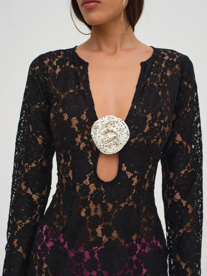 For Love and Lemons Dresses Bergett Lace Mini Dress Black 8211 Women For Love and Lemons Dresses Bergett Lace Mini Dress Black 8211 Women