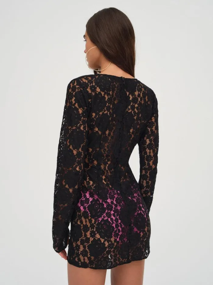 For Love and Lemons Dresses Bergett Lace Mini Dress Black 8211 Women For Love and Lemons Dresses Bergett Lace Mini Dress Black 8211 Women