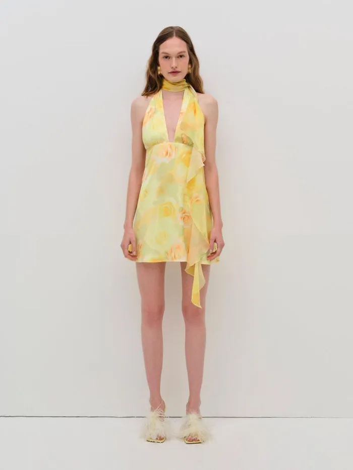 For Love and Lemons Dresses Carla Mini Dress Yellow 8211 Women For Love and Lemons Dresses Carla Mini Dress Yellow 8211 Women