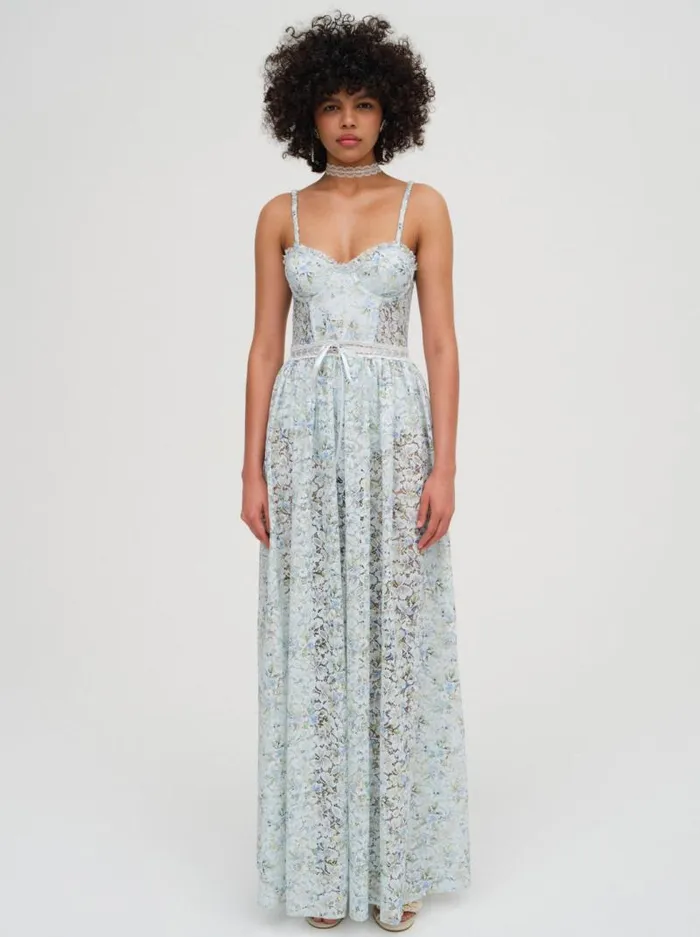 For Love and Lemons Dresses Cecelia Lace Maxi Dress Blue 8211 Women For Love and Lemons Dresses Cecelia Lace Maxi Dress Blue 8211 Women