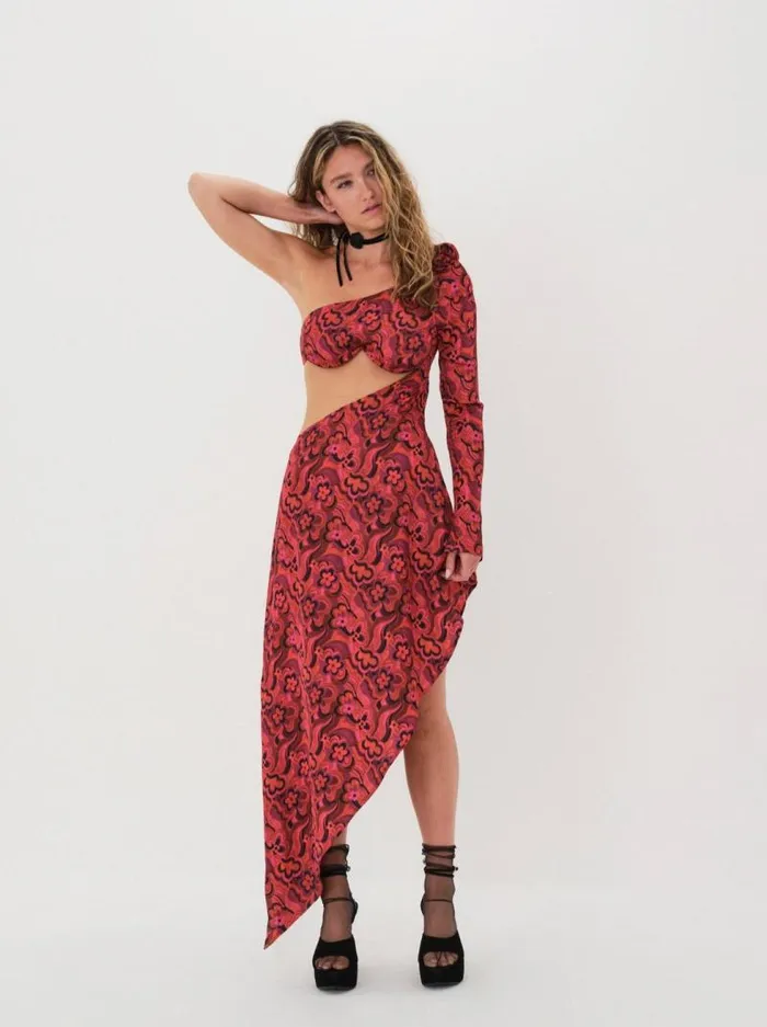 For Love and Lemons Dresses Davina Maxi Dress Red 8211 Women