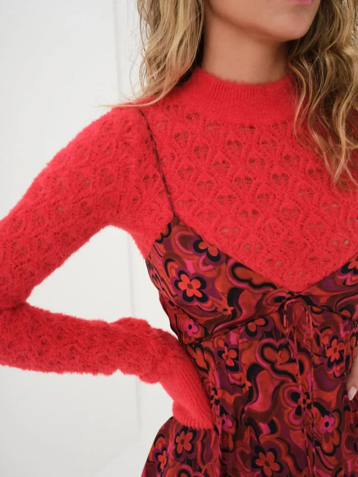 For Love and Lemons Dresses Davina Mini Dress Red 8211 Women For Love and Lemons Dresses Davina Mini Dress Red 8211 Women