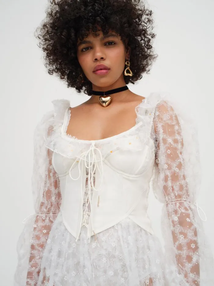 For Love and Lemons Dresses Kalea Tulle Maxi Dress White 8211 Women For Love and Lemons Dresses Kalea Tulle Maxi Dress White 8211 Women