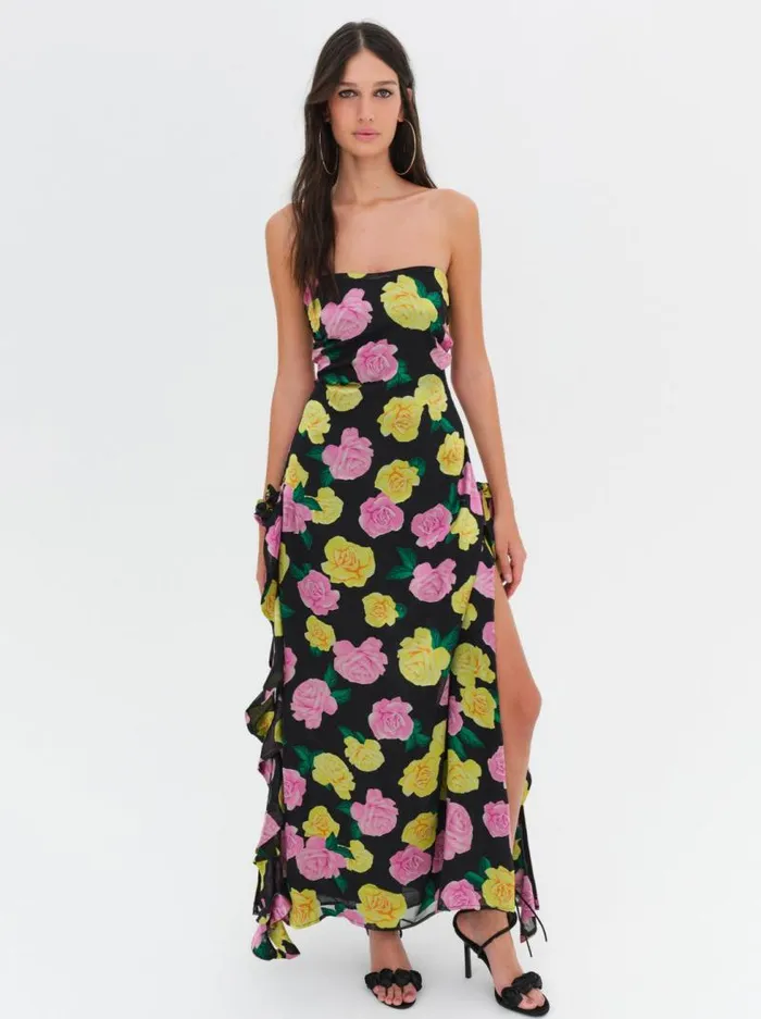 For Love and Lemons Dresses Madison Strapless Maxi Dress Black 8211 Women