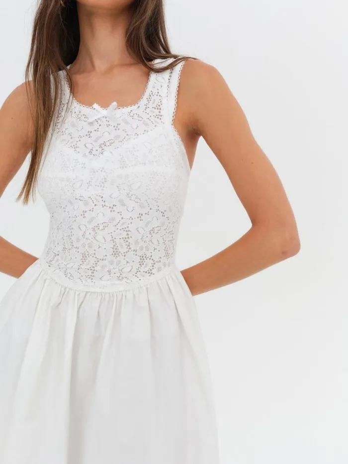 For Love and Lemons Dresses Mandy Midi Dress White 8211 Women For Love and Lemons Dresses Mandy Midi Dress White 8211 Women