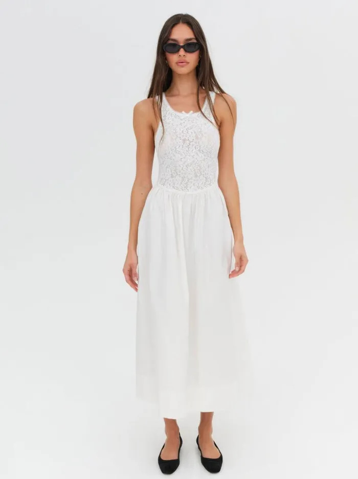 For Love and Lemons Dresses Mandy Midi Dress White 8211 Women For Love and Lemons Dresses Mandy Midi Dress White 8211 Women
