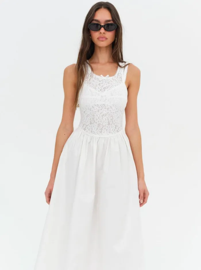 For Love and Lemons Dresses Mandy Midi Dress White 8211 Women For Love and Lemons Dresses Mandy Midi Dress White 8211 Women