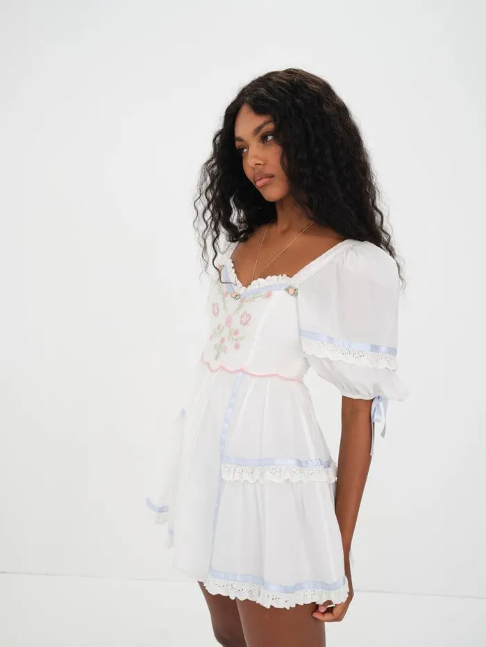 For Love and Lemons Dresses Meadow Mini Dress White 8211 Women For Love and Lemons Dresses Meadow Mini Dress White 8211 Women