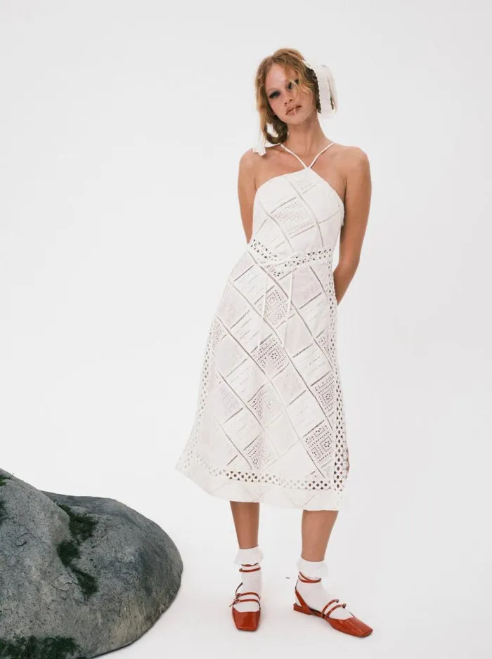 For Love and Lemons Dresses Temple Midi Dress White 8211 Women