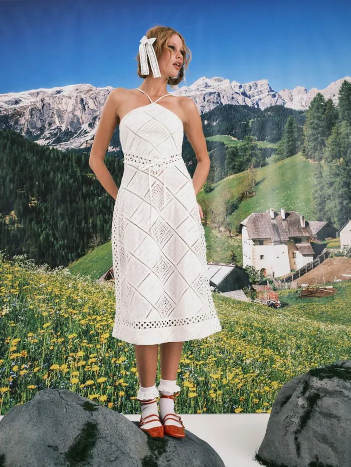 For Love and Lemons Dresses Temple Midi Dress White 8211 Women For Love and Lemons Dresses Temple Midi Dress White 8211 Women