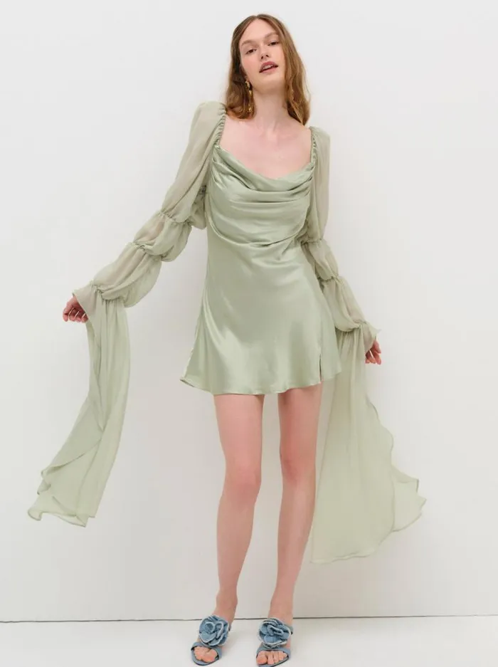 For Love and Lemons Dresses Willow Mini Dress Green 8211 Women