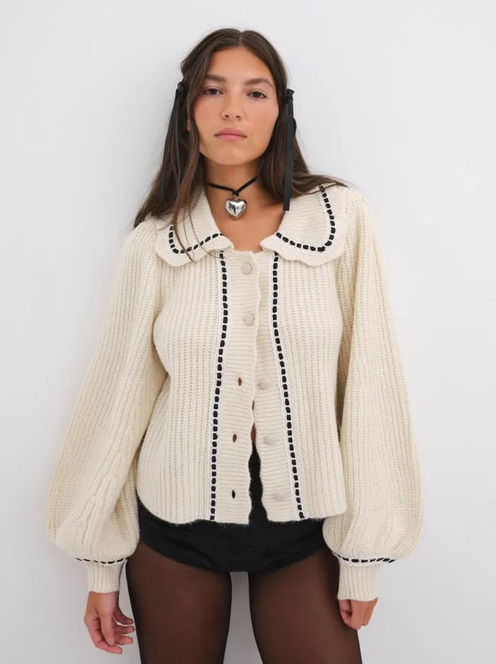 For Love and Lemons Knitwear Jade Cardigan Neutral 8211 Women