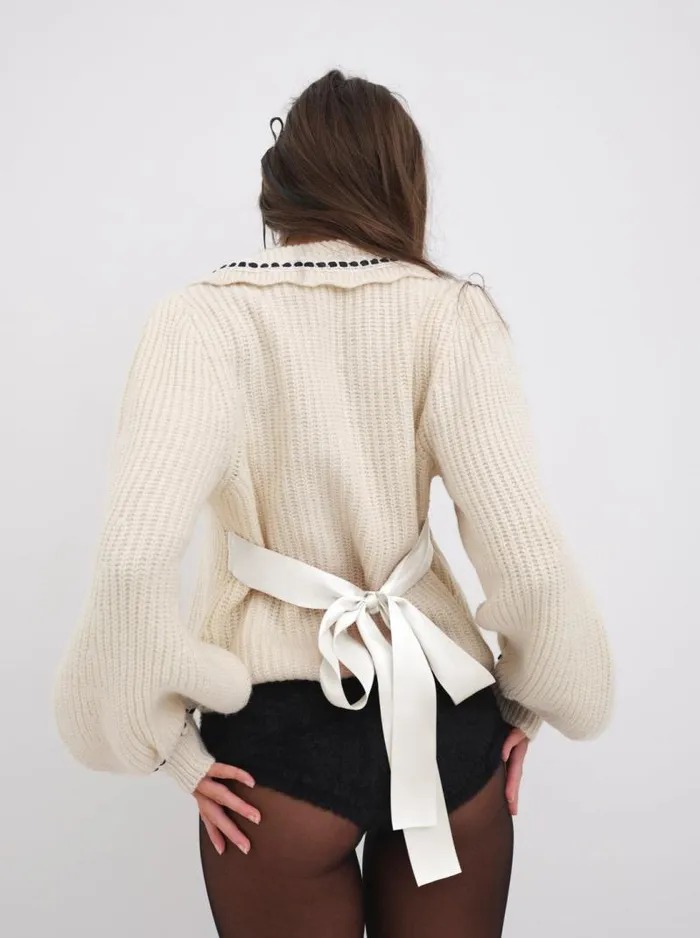 For Love and Lemons Knitwear Jade Cardigan Neutral 8211 Women