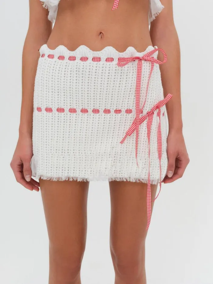 For Love and Lemons Knitwear Sora Mini Skirt Ivory 8211 Women