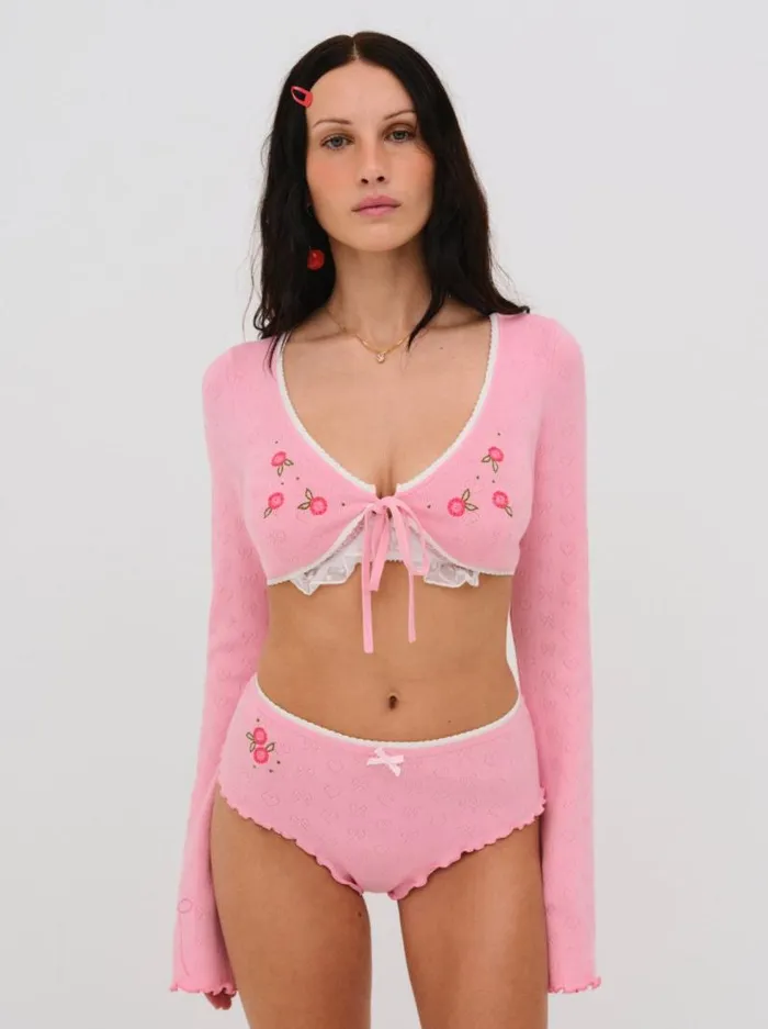 For Love and Lemons Lingerie Isabel Knit Short Pink 8211 Women For Love and Lemons Lingerie Isabel Knit Short Pink 8211 Women