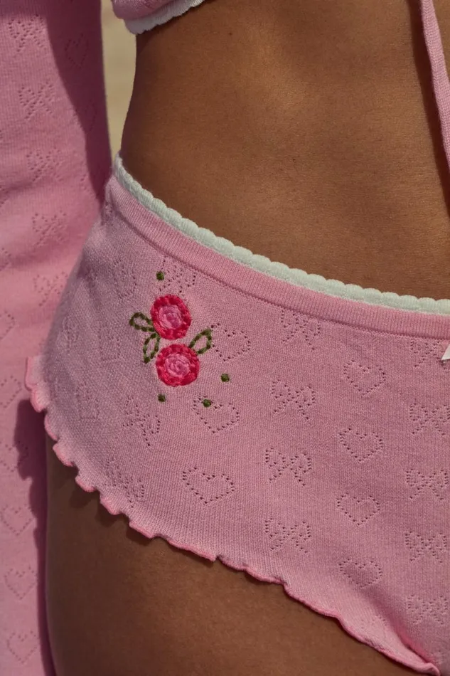 For Love and Lemons Lingerie Isabel Knit Short Pink 8211 Women For Love and Lemons Lingerie Isabel Knit Short Pink 8211 Women
