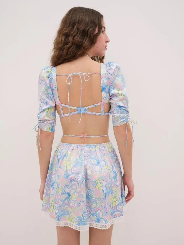 For Love and Lemons Lingerie Midsummer Floral Top Blue 8211 Women For Love and Lemons Lingerie Midsummer Floral Top Blue 8211 Women