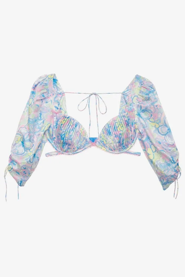 For Love and Lemons Lingerie Midsummer Floral Top Blue 8211 Women For Love and Lemons Lingerie Midsummer Floral Top Blue 8211 Women