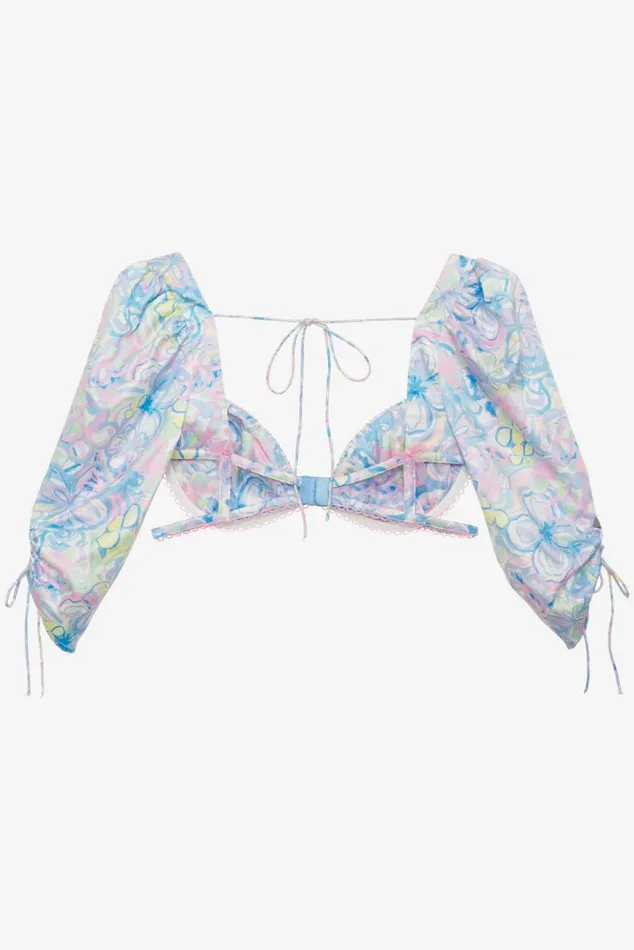 For Love and Lemons Lingerie Midsummer Floral Top Blue 8211 Women For Love and Lemons Lingerie Midsummer Floral Top Blue 8211 Women
