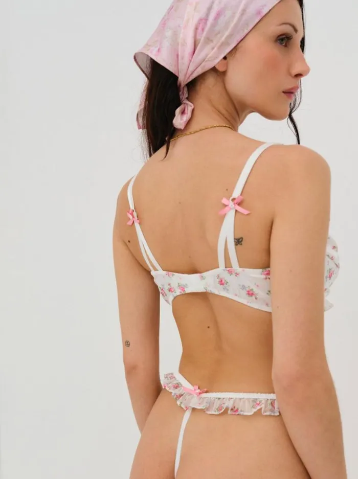 For Love and Lemons Lingerie Robin Thong Panty White 8211 Women For Love and Lemons Lingerie Robin Thong Panty White 8211 Women